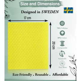 Swedish Dishcloths for Kitchen – 10 Pack Reusable Cellulose Sponge Cloths – Ultra Absorbent, Eco-Friendly Cleaning Towels – No Odor, Assorted Dishcloths for Washing Dishes & General Cleaning.