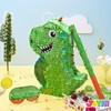 JOYIN Dinosaur Pinata with Plastic Bat and Paper Blindfold15.5H X