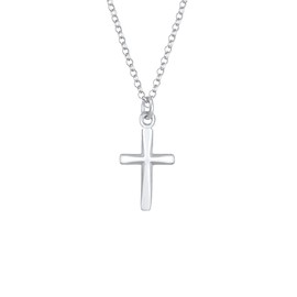 Elli Halskette Damen Kreuz Anhänger Filigran Trend in 925 Sterling Silber vergoldet