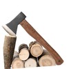 SHINEOFI Hatchet Replacement Handle Ergonomic Carbonized Acutissima Wooden Axe Handle