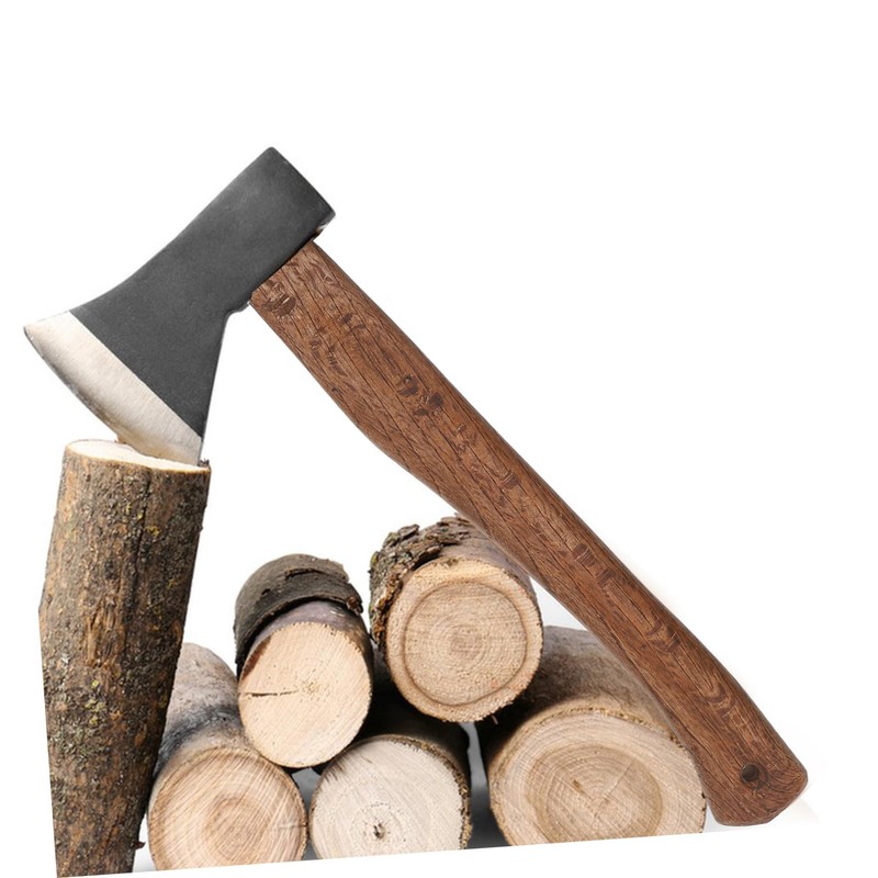 SHINEOFI Hatchet Replacement Handle Ergonomic Carbonized Acutissima Wooden Axe Handle