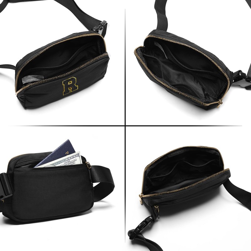 Gitus Belt Bag Fanny Pack Crossbody Bags with Initial Letter