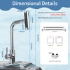 Kitchen Faucet Pull Down 4 Modes(Sweep/Stream/Waterfall/Rainfall) Chrome Kitchen Faucets Pull