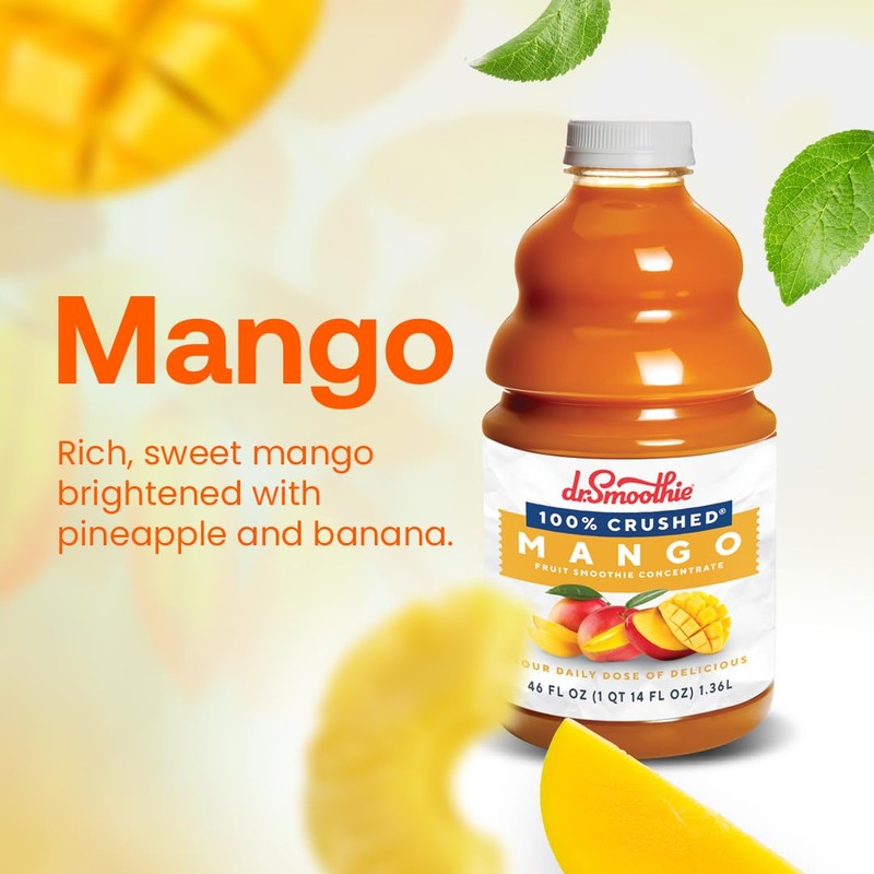 Dr. Smoothie 100% Crushed Mango – No Added Sugar, Made