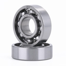 XiKe 2 x 6202 C3 ball bearings, 15 x 35 x 11 mm, open construction and chrome steel, suitable for DIY, car, motorcycle, ATV, transmission, engine, CNC, industry, agriculture and garden tools.