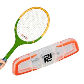Kisbeibi Indoor Tennis Racket Mute Silica Gel Soft Non-Slip Transparent Sports Equipment Vibration Damper (Orange)
