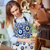 BGBDEIA Blue Evil Eye Apron for Women Men, Adjustable Apron