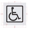 Parking Lot Stencil - 30 in - Handicap Stencil with