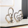 Double Heart Ornament,Double Heart Ceramic Statue,Home Decoration sculpture,Creative Home Modern