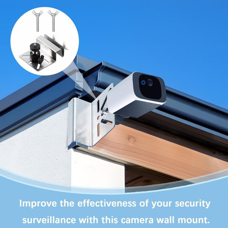 Huiguli Stainless Steel Gutter Mount for Eufy Security SoloCam S340,