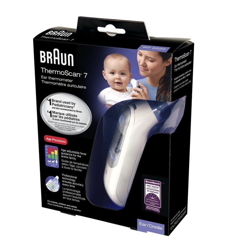Braun IRT6520CA ThermoScan 7 Ear Thermometer with Age Precision for