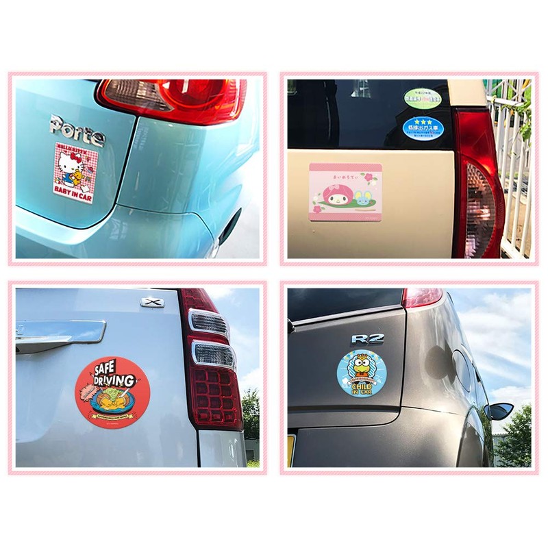 Cinnamoroll [Maternity Mom in Car] With Baby Car Magnet Sticker