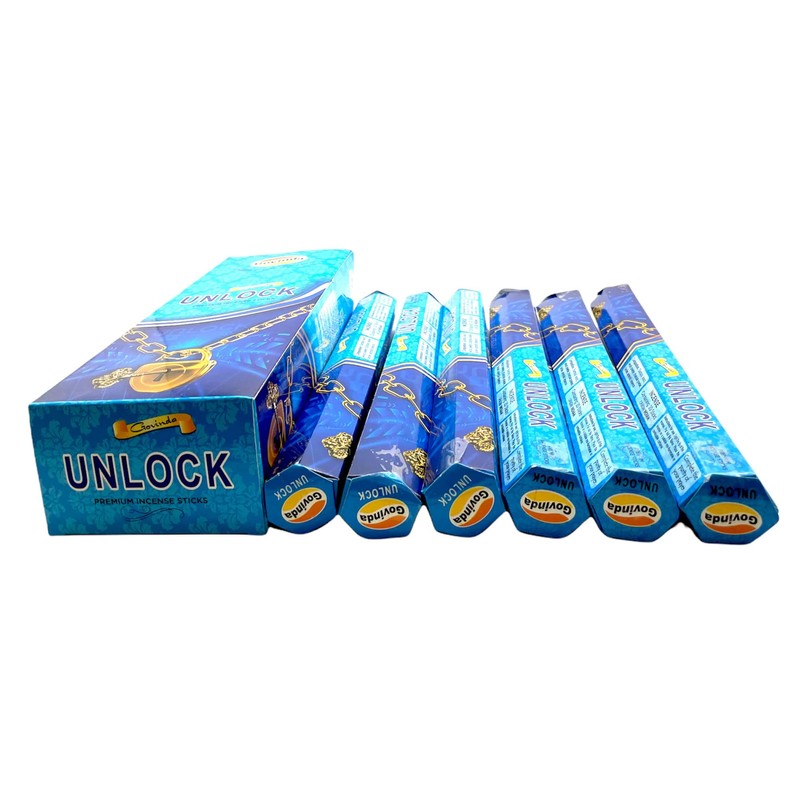 Govinda Incense - Unlock - 120 Incense Sticks, Masala Coated