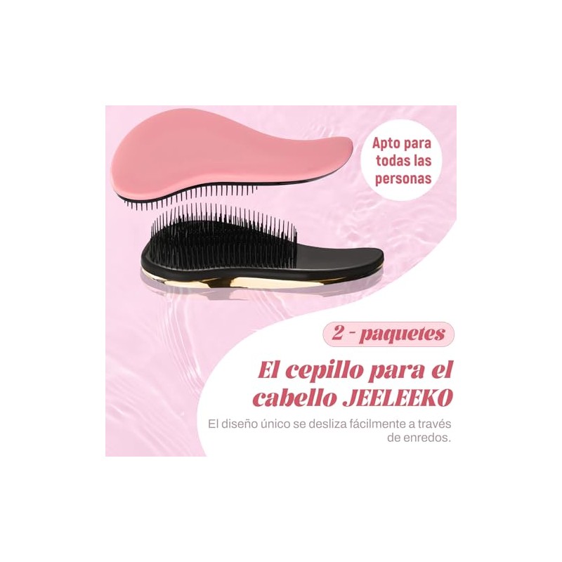 JEELEEKO 2 Piezas Cepillo desenredante,Cepillo para Cabello, Antiestático Cepillo para