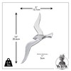 WHOLE HOUSE WORLDS Flying Seagull Wall Sculpture Hand Made of