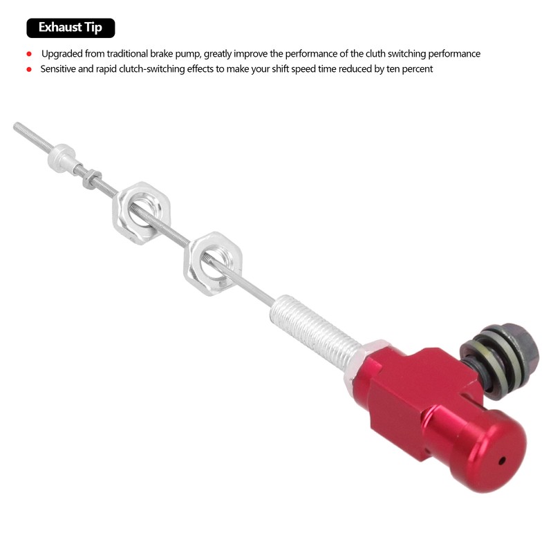 Hydraulic Clutch Master Cylinder Rod Brake Pump M10x1.25mm Aluminium Alloy