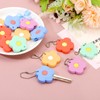 PATIKIL 10pcs Flower Keyring Coding Tag Identifier PVC Case Shell