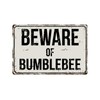 Deerts 188VS Beware of Bumblebee - Cartel de aluminio retro