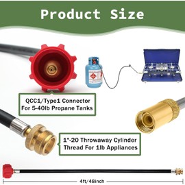 1 lb to 20 lb Propane Adapter Hose & 5430 Stove Regulator Replacement for Coleman Stove 5413 5442 5426 5433 5420A 5425A 5430B 5435B Accessories Coleman Propane Gas Stove Hose Adapter Connector Kit