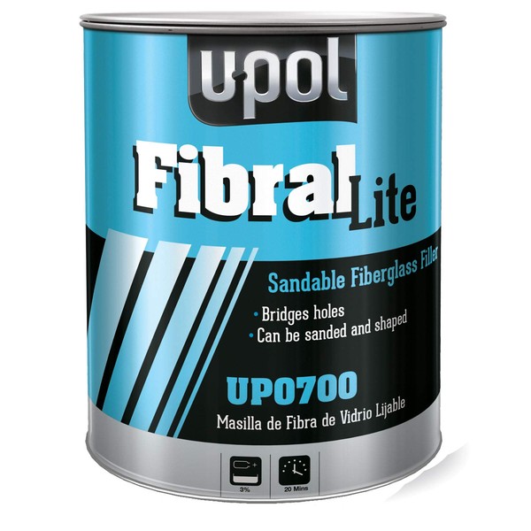 U-Pol Products 0700 FIBRAL Glass Fiber Filler - 3 Liter