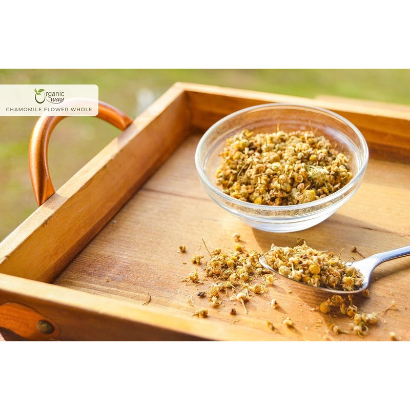 Organic Way LLC Chamomile Flower Whole, European Wild Harvest (2