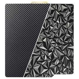 RETUXEP 3D Printer PEO PET Bambu Labs Build Plate for Bambu Lab X1C/X1/X1E/P1P/P1S/A1,Diamond PEO+Carbon Fiber PET Spring Steel Sheet Plate 257x257mm Flexible Bambu A1 3D Printer Plate