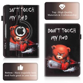 UrbanX 7"-8" Inch Universal Tablet Case, Protective Cover Stand Folio Case for Infinix Note 10 Pro NFC 7 8 Inch, with 360 Degree Rotatable Kickstand, Multiple Viewing Angles and Stylus Holder- Red