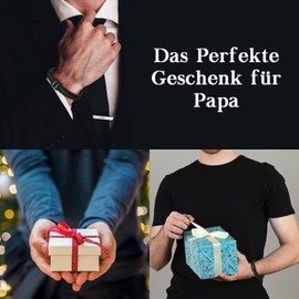 SUNSH Father's Day Gift Dad Gift Dad – Gifts for Dad – Leather Bracelet Gift for Dad Dad Men Gifts Christmas Birthday Jewellery for Dads, Stainless Steel, No gemstone