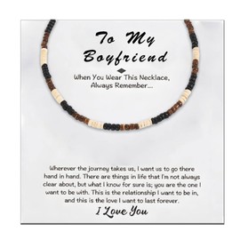 72ore Necklace for Boyfriend Puka Shell Surfer Necklace Men Seashell Chokers Summer Beach Jewelry Promise Chain Anniversary Birthday Gifts for Boyfriend