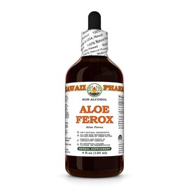 Aloe Ferox (Aloe Ferox) Dry Leaf Glycerite, Made in Hawaii, All Natural, Vegan, Lab Tested Alcohol-Free Liquid Extract - 4 fl.oz