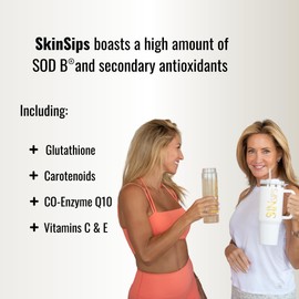SkinSips Skin Health & Energy Boost Drink Mix- Sugar Free, SOD B (TM), Antioxidants from French Melon Concentrate, On The Go Stick Packs, Mango, 30 Pack