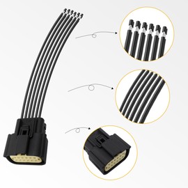 HiSport 68364272AA 2PCS Halogen Headlight Connector Harness Pigtail Compatible with Dodge Charger 2015-2018