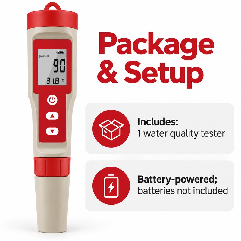 4-in-1 Digital Water Quality Tester for pH, TDS, EC &