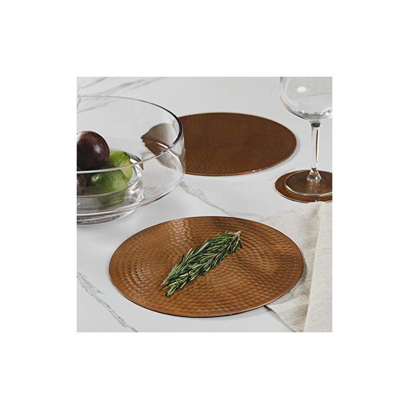 Just Slate Copper Place Mats, 22.5 cm diameter