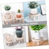 Mipcase 1pc European Style Carved Flowerpot Holder Plant Display Stand