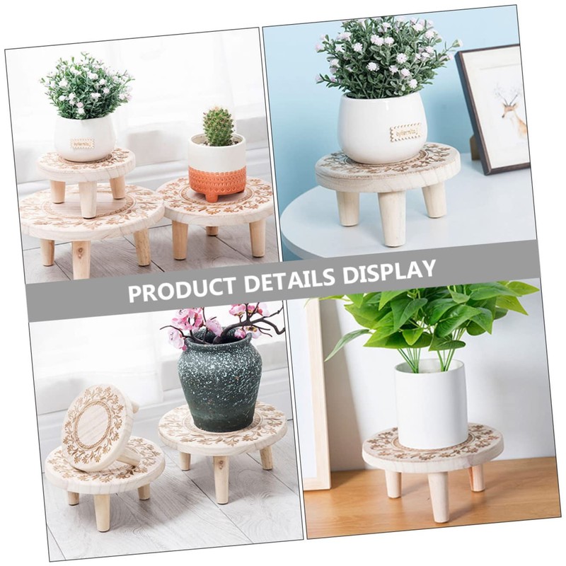 Mipcase 1pc European Style Carved Flowerpot Holder Plant Display Stand