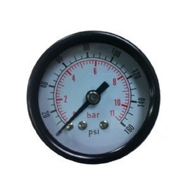 PneumaticPlus PSB20-160 Air Pressure Gauge 2" Dial, Center Back Mount, 1/4" NPT, 0-160 PSI