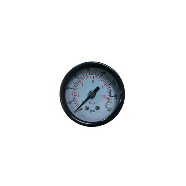 PneumaticPlus PSB20-160 Air Pressure Gauge 2" Dial, Center Back Mount,