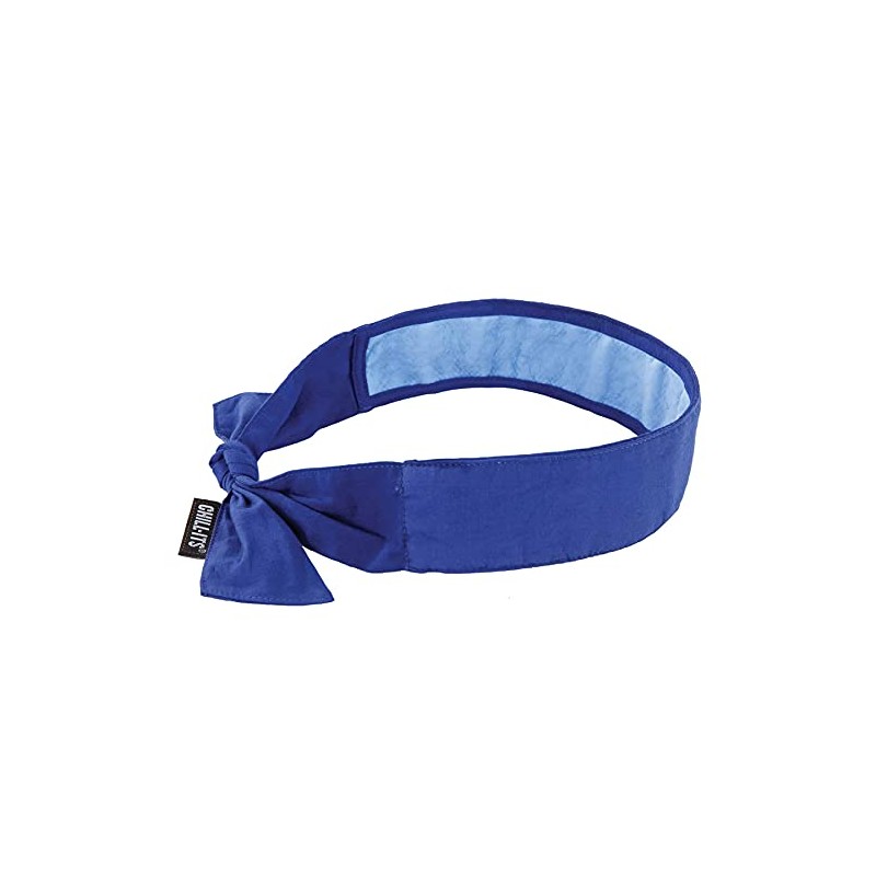 Cooling Bandana, Blue, Lined with Evaporative PVA Material for Fast