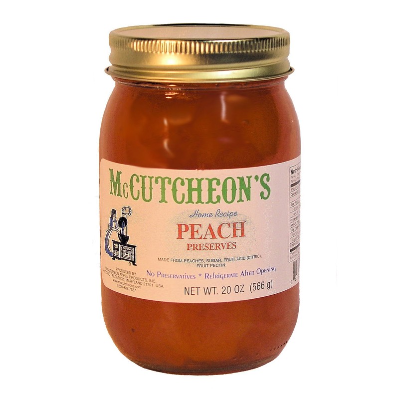 MCCUTCHEON Natural Peach Preserves, 20 OZ