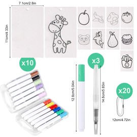 lasuroa Magic Puffy Paint, 3D Drawing Kit Sponge Canvas Sheets for DIY Kids Art Craft Creative Fun Activity Supplies for School Party