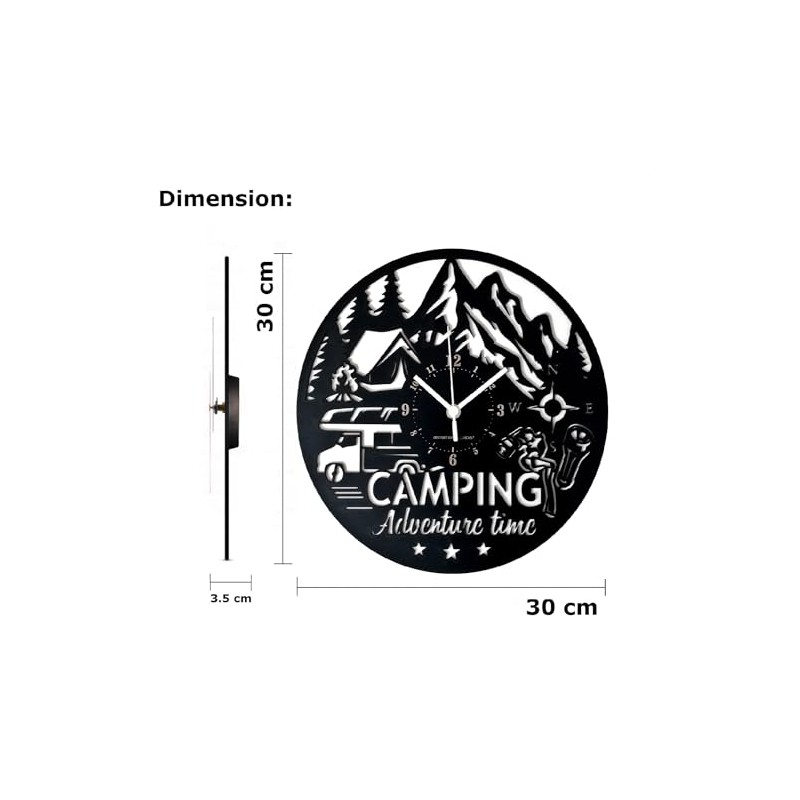 Instant Karma Clocks Wall Clock Camping Hiking Camping Hiking RV