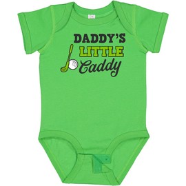 inktastic Daddy's Little Caddy with Golf Club and Ball Baby Bodysuit Newborn Apple Green 2c58e