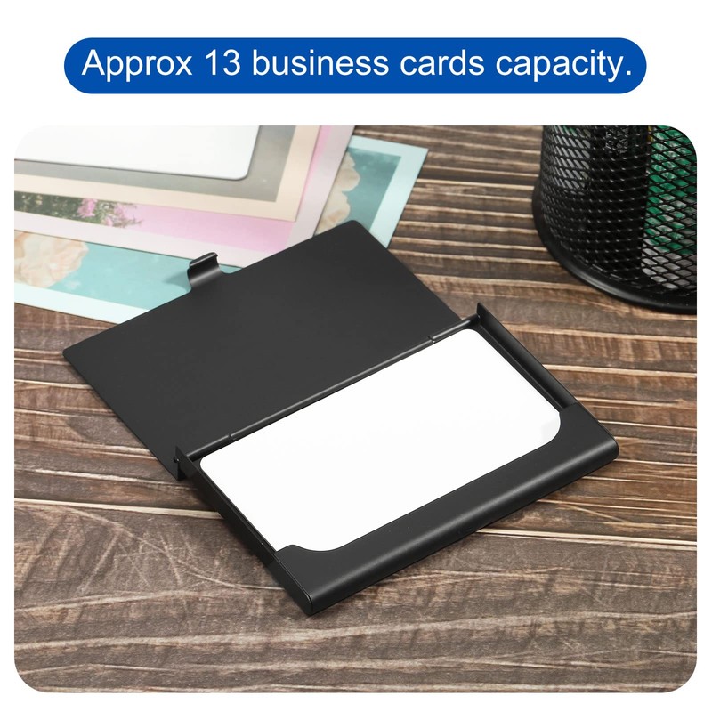 PATIKIL Business Card Holder, 3 Pieces Aluminum Alloy Flip Cover