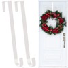 ESFUN Black Wreath Hanger for Front Door, Metal Wreath Hooks
