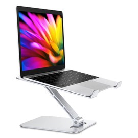 RIWUCT Foldable Laptop Stand, Height Adjustable Ergonomic Computer Stand for Desk, Aluminum Portable Laptop Riser Holder Mount Compatible with MacBook Pro Air, HP, Dell 10-16"