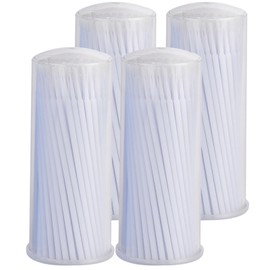 400PCs Pollo Disposable Cylinder-White Microbrush Applicators by JEVOLVE – Precision Brushes for Crafting, Art Projects, Painting, Detailing, Model Building, DIY and Small Area Application