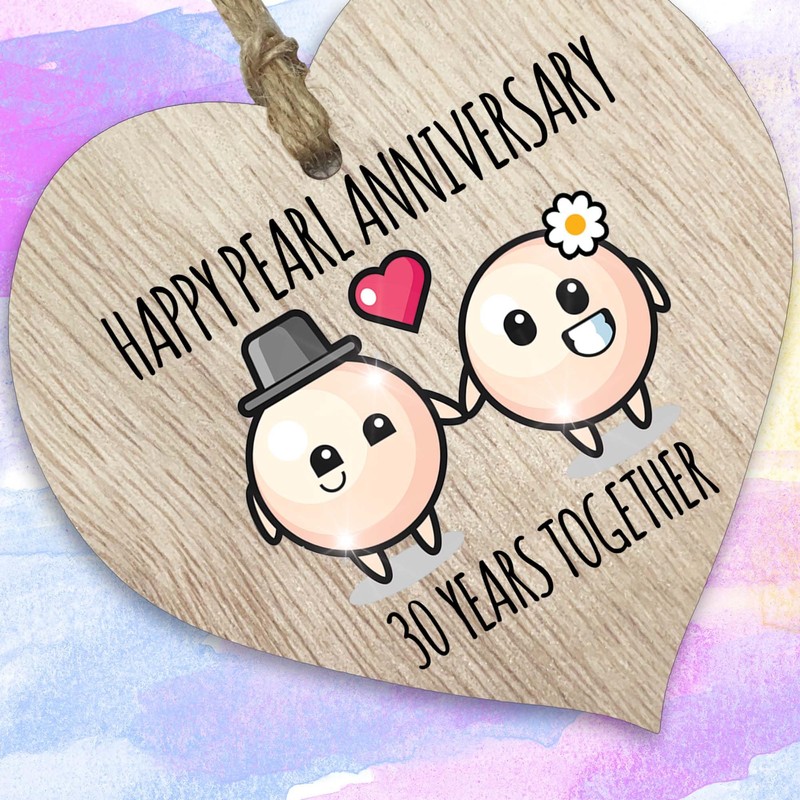 30th Wedding Anniversary Plaque Gift for Husband Wife - 30