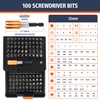 PRIDE&CRAFT 102PC Screwdriver Bits Set With 1/4'' Quick Release Bit
