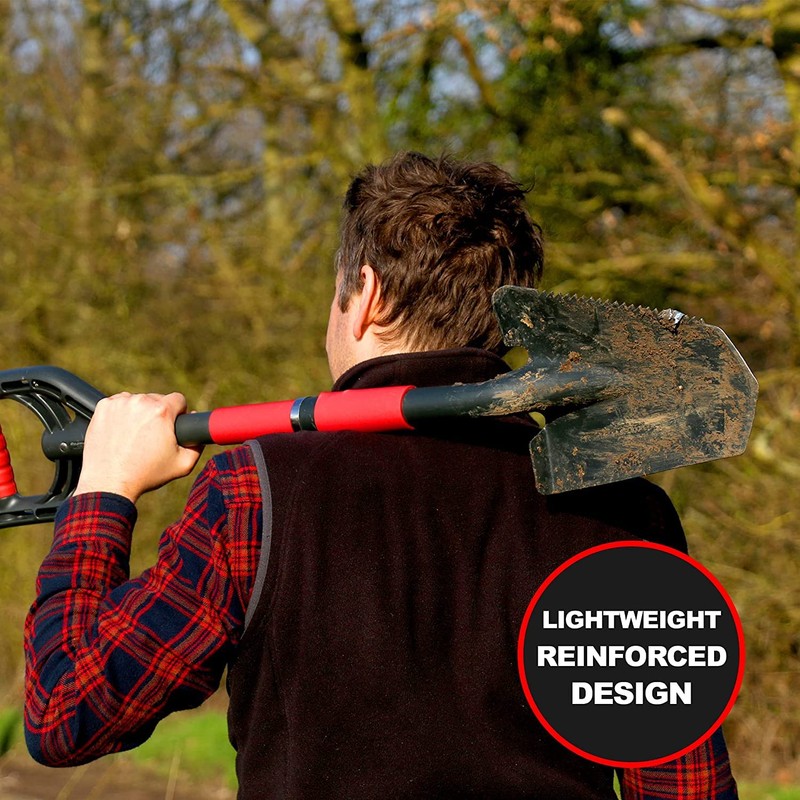Roamwild Multi-Digger Garden Long Spade 49 – Reinforced Fibreglass Light
